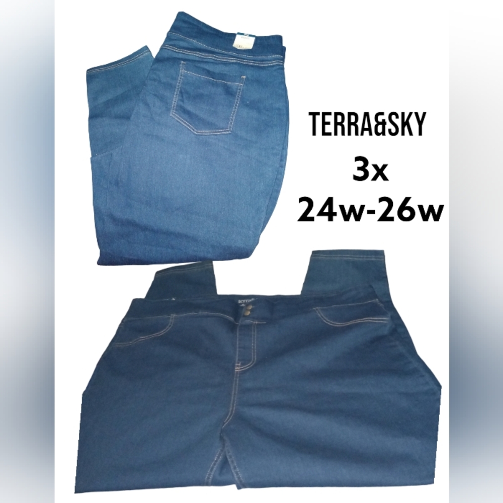 Terra&sky plus size skinny  midrise jeggings